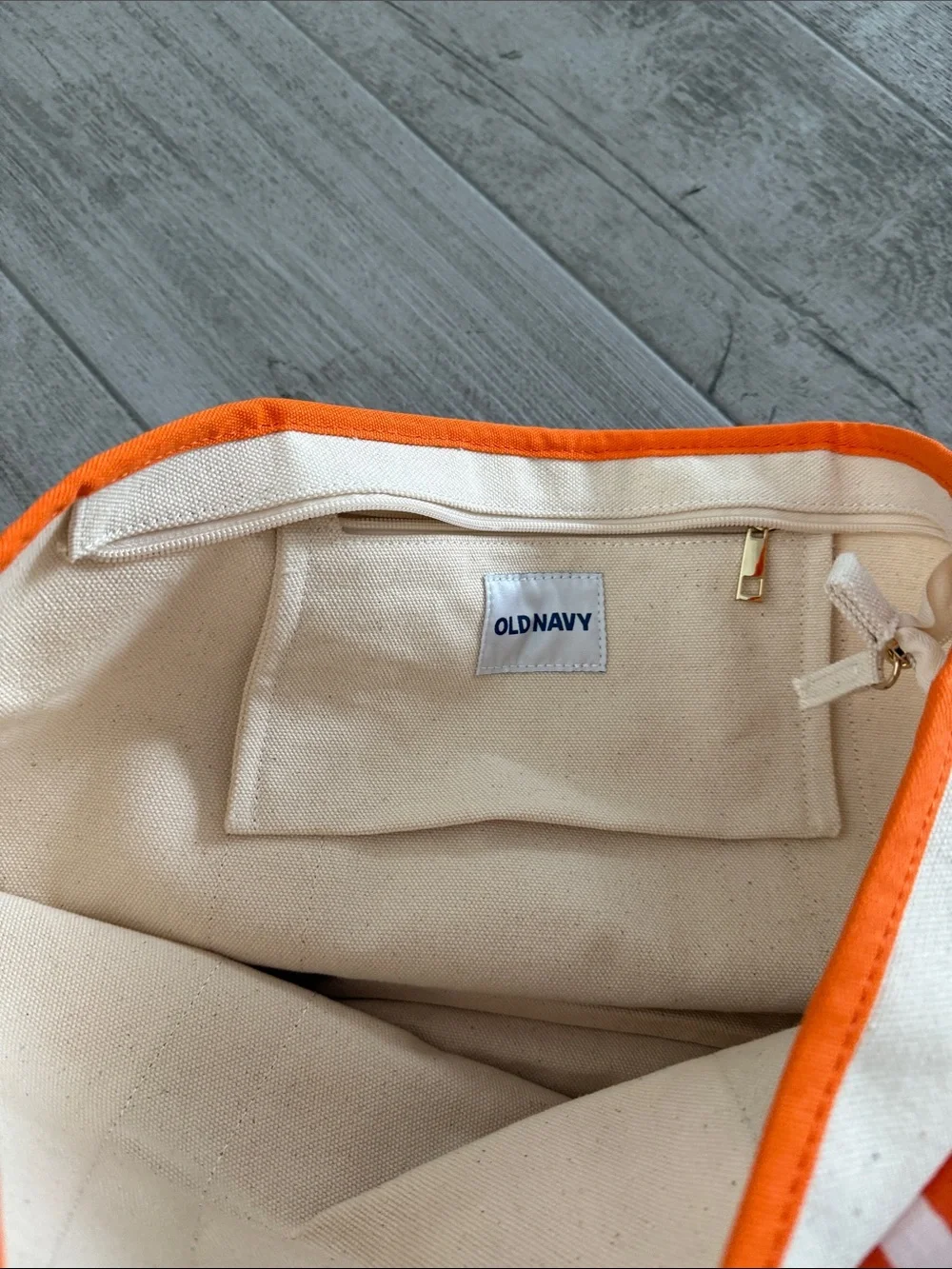 Old Navy Canvas Tote in Pink, Orange, Cream